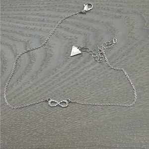 Guess Silver Infinity Symbol Necklace
